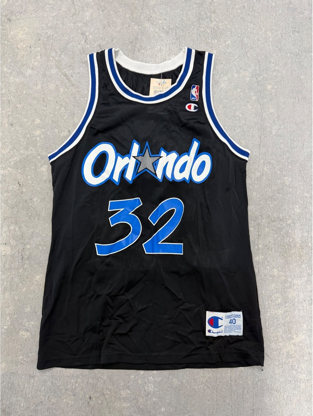 Vintage Champion Shaquille O'Neal #32 Orlando Magic Black NBA Jersey